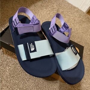 The North Face Purple and Blue Sandals